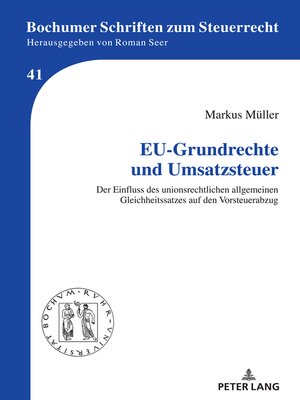 cover image of EU-Grundrechte und Umsatzsteuer